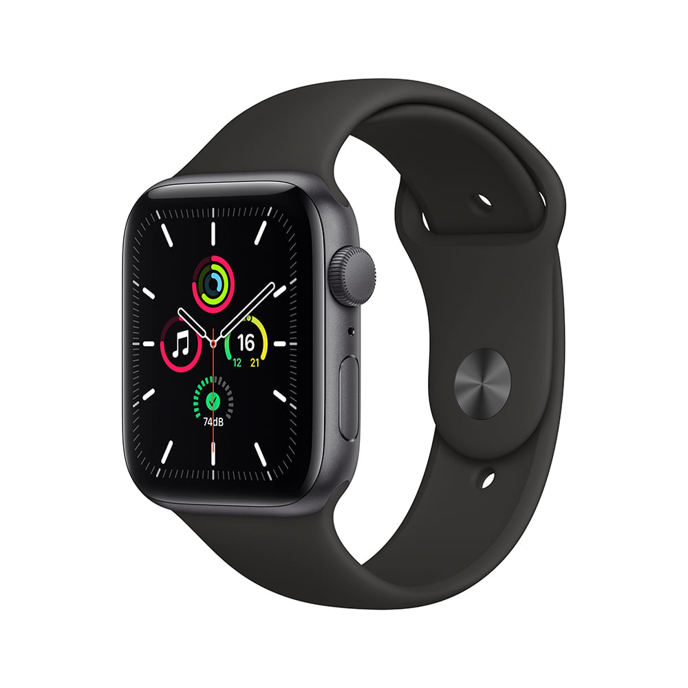 APPLE WATCH SE 44MM GPS - CAIXA CINZA-ESPACIAL E PULSEIRA ESPORTIVA PRETO