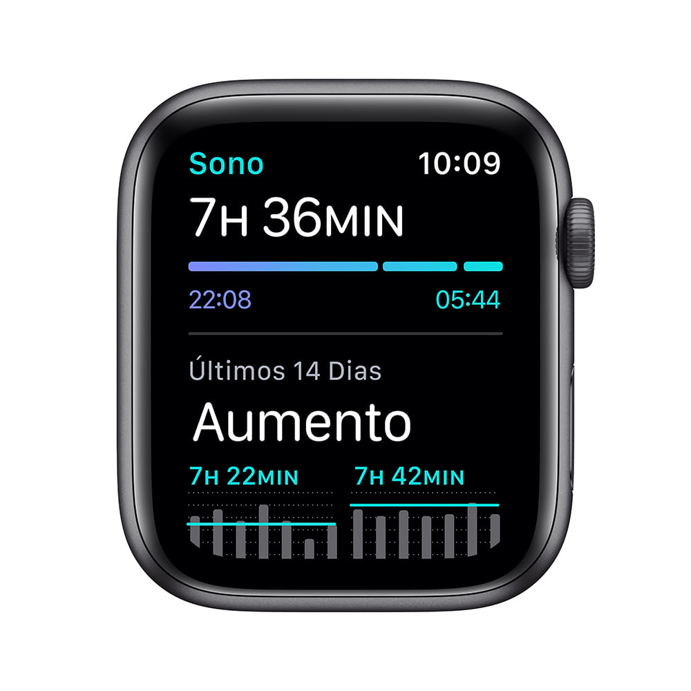 APPLE WATCH SE 44MM GPS - CAIXA CINZA-ESPACIAL E PULSEIRA ESPORTIVA PRETO - Imagem 5