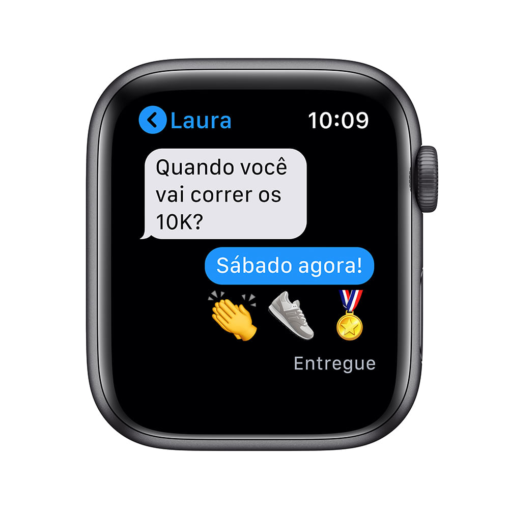 APPLE WATCH SE 44MM GPS - CAIXA CINZA-ESPACIAL E PULSEIRA ESPORTIVA PRETO - Imagem 6