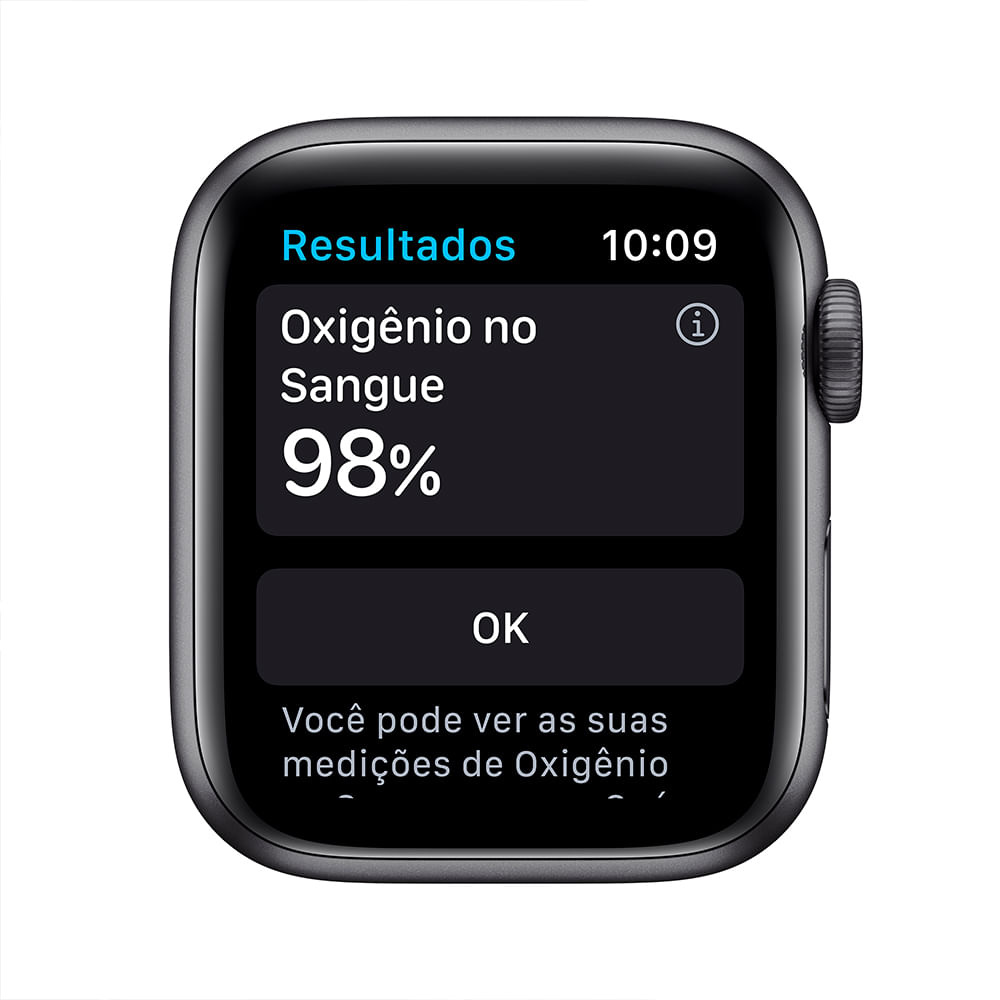 APPLE WATCH SERIES 6 40MM GPS CEL - CAIXA CINZA-ESPACIAL E PULSEIRA PRETA ESPORTIVA - Imagem 3