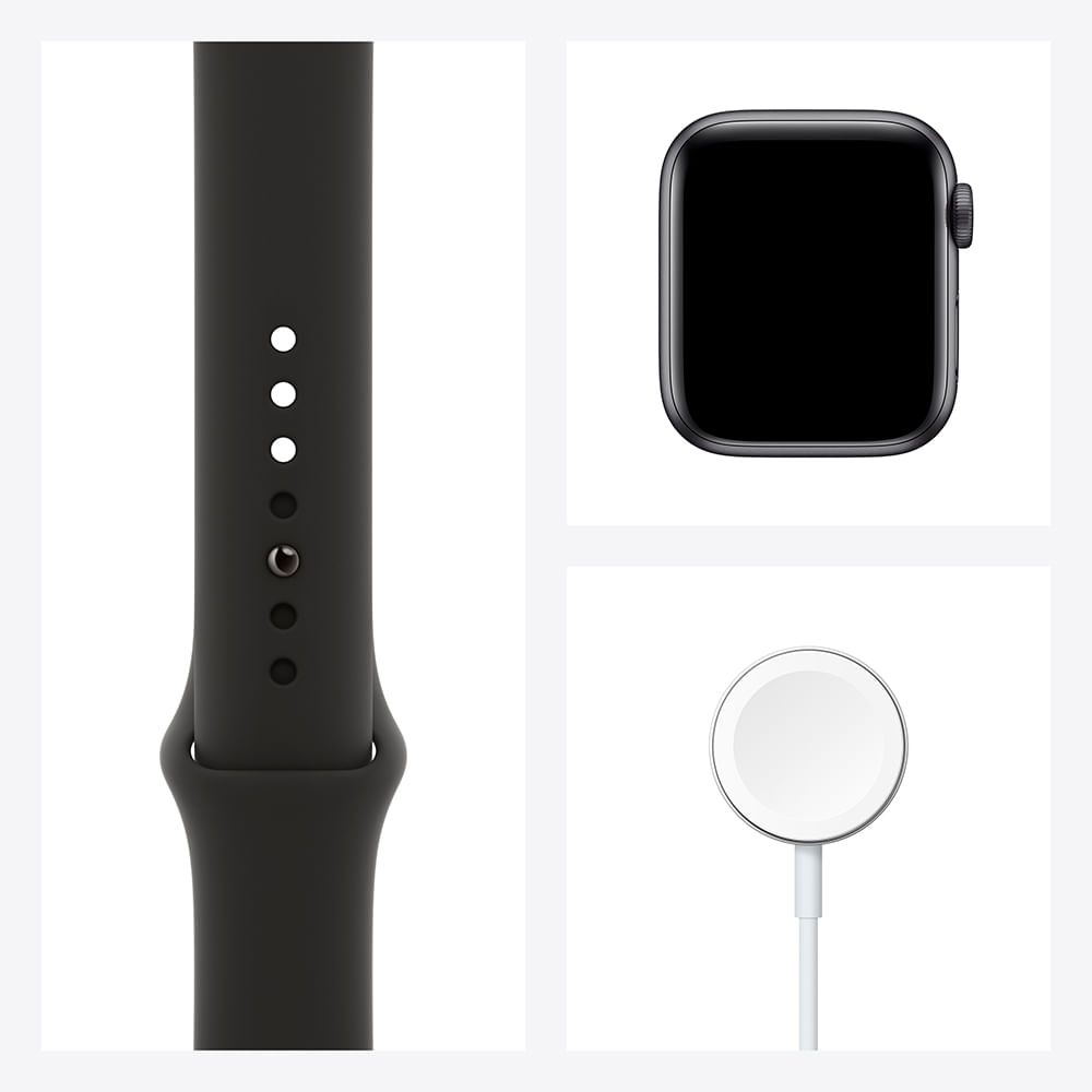 APPLE WATCH SERIES 6 40MM GPS CEL - CAIXA CINZA-ESPACIAL E PULSEIRA PRETA ESPORTIVA - Imagem 7