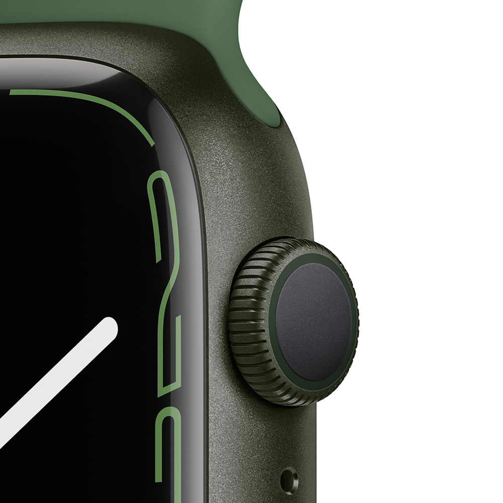 APPLE WATCH SERIES 7 GPS, 41MM CAIXA VERDE DE ALUMINIO PULSEIRA ESPORTIVA TREVO PADRAO - Imagem 3